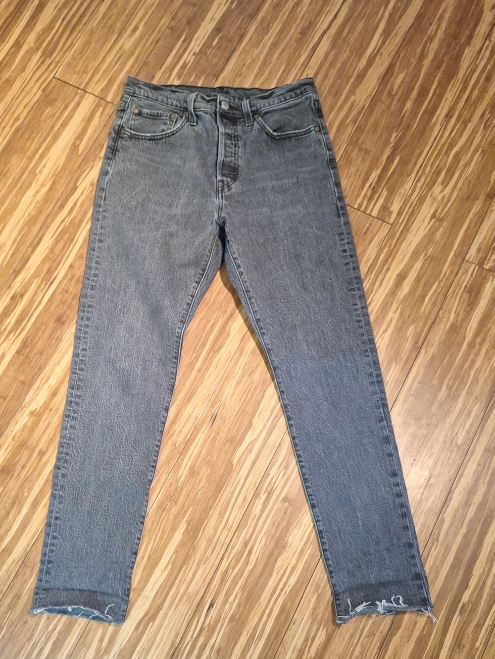 Levis Womens Vintage 501 S Skinny Black Jeans Size 28 EUC